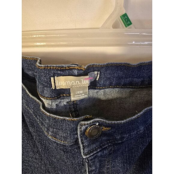 Woman Within Womens Plus Size 26W Stretch Jeans 3X Medium Wash Straight Leg - Picture 3 of 3